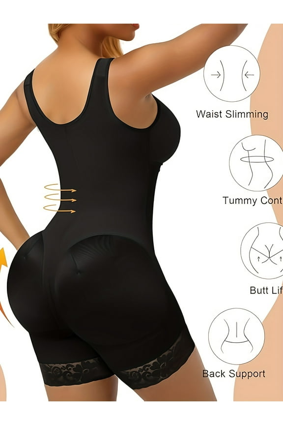 YIANAN Fajas Colombianas Postpartum & Post-Surgery Shaper High Compression Full Body Tummy Control Bodysuit, Beige