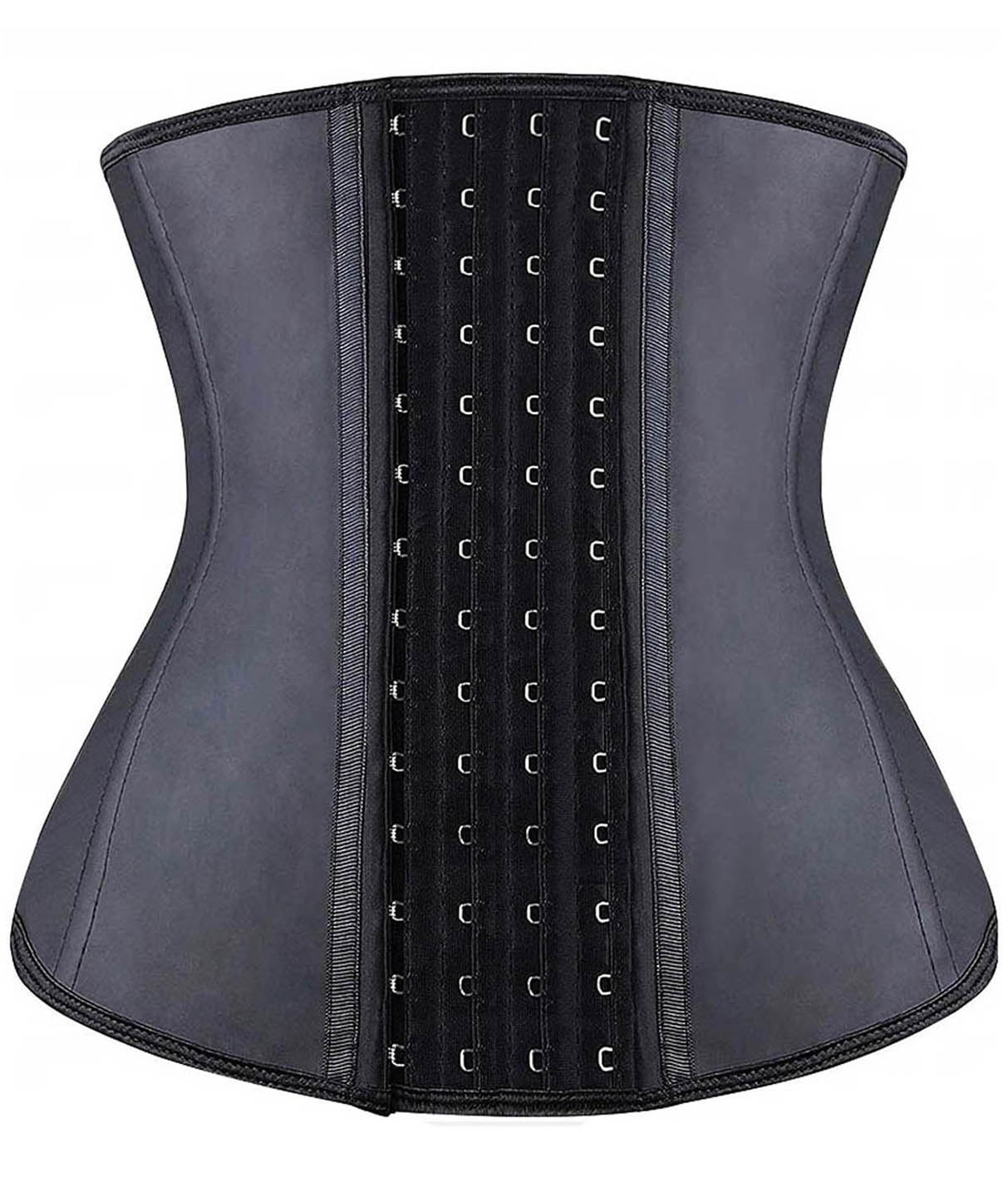 YIANNA Waist Trainer for Women Latex Underbust Waist Corsets Cincher Hourglass Body Shaper Black