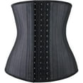 thumbnail image 1 of YIANNA Waist Trainer for Women Underbust Latex Sport Girdle Corsets Cincher Hourglass Body Shaper Black x-large, 1 of 7