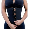 thumbnail image 1 of YIANNA Women Zip&Hook Latex Waist Training Cincher Underbust Hourglass Body Shaper Black-3XL, 1 of 7