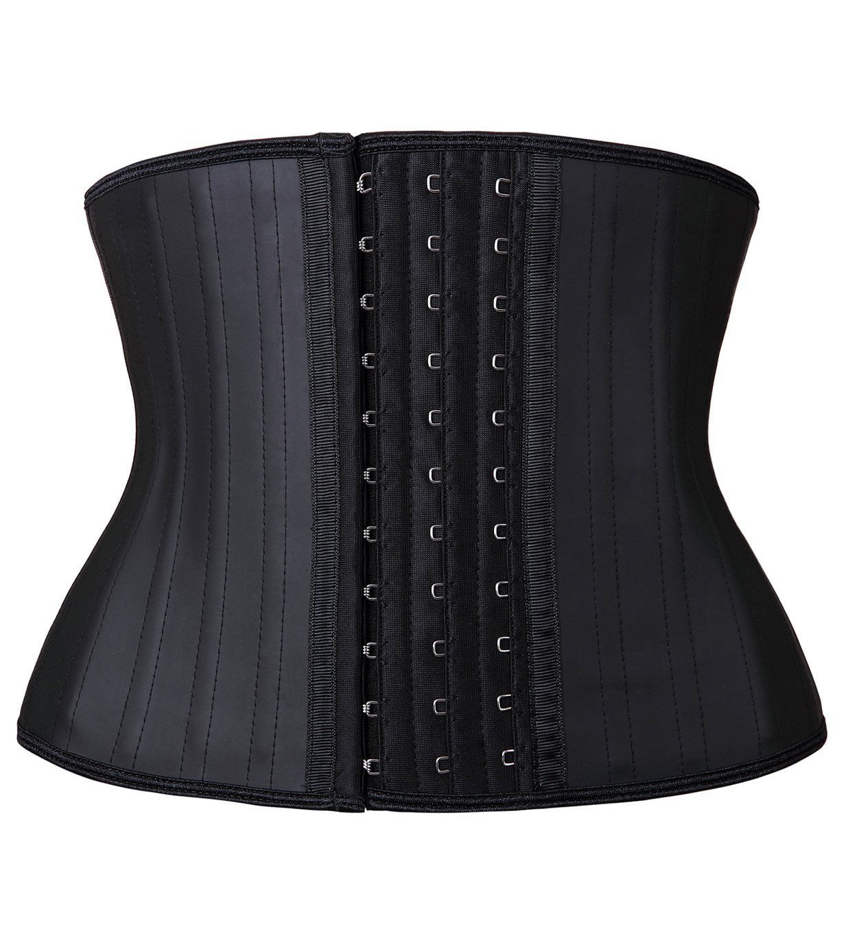 YIANNA Women's Underbust Breathable Short Torso Latex Waist Trainer Corset  for Tummy Control Sports Workout Hourglass Body Shaper Black-M 