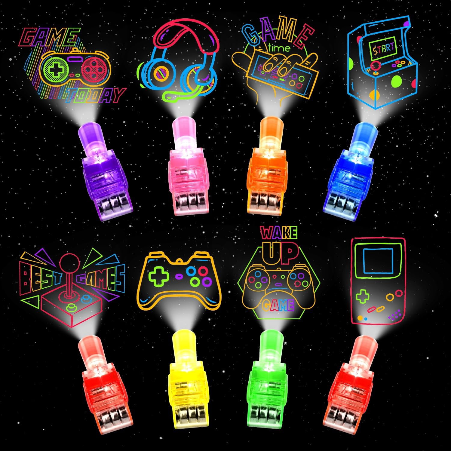 102 Pcs Glow In The Dark Party Supplies LED Light Up Party Favors with