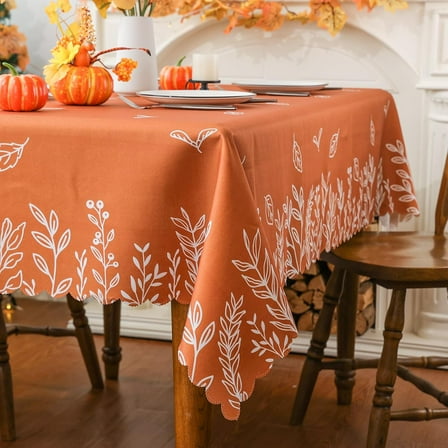 YIBAGA Fall Tablecloth, Leaves Thanksgiving Fall Decoration Home Decor, 60 x 84 inch, Polyester