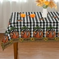 thumbnail image 1 of YIBAGA Fall Tablecloth, Pumpkins ‌Buffalo Plaid Tableware Thanksgiving Home Decor, 52 x 70 inch, Polyester, 1 of 5