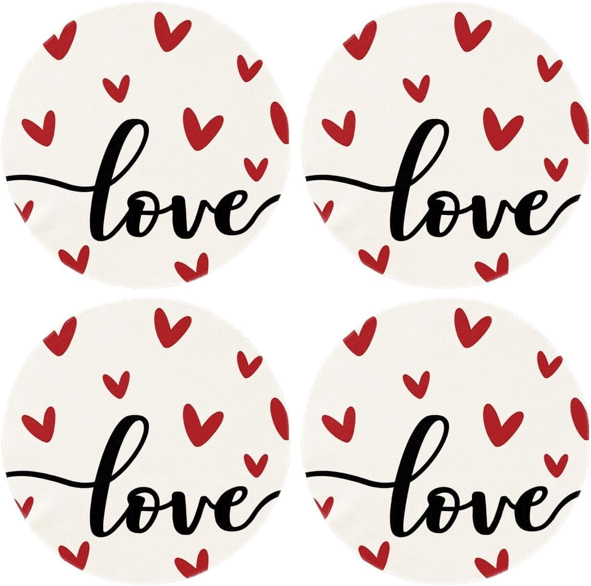 YIBAGA Valentines Day Table Runner, Love Sweet Heart Runner for Table ...