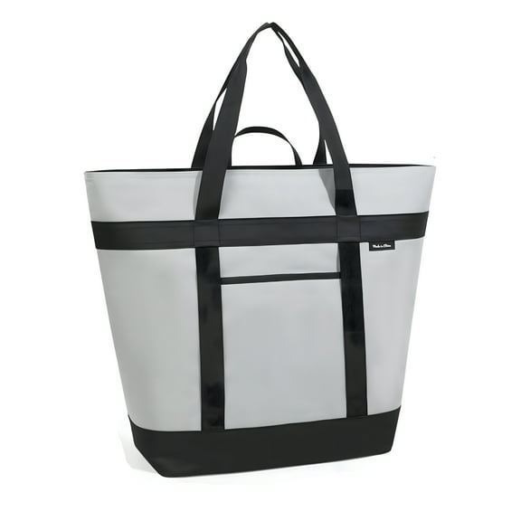 YIBONIKA Cooler Bag Soft Collapsible Insulated Tote with Thermal Insulation, Leak-Proof, Machine Washable, Holds 30 Cans Perfect for Groceries,Travel,Beach,Picnics,Food Delivery, Gray