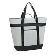 YIBONIKA Cooler Bag Soft Collapsible Insulated Tote with Thermal Insulation, Leak-Proof, Machine Washable, Holds 30 Cans Perfect for Groceries,Travel,Beach,Picnics,Food Delivery, Gray
