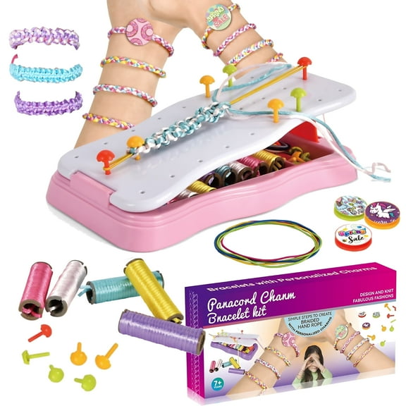 YIBONIKA Friendship Bracelet Making Kit for Kids DIY Arts & Crafts Set Perfect Gift for Ages 7-12 Girls Braided-Making