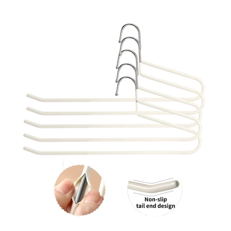 YIBONIKA Non Slip Z Pants Hanger 5pcs Bed Sheet Clothes Bedding Hanger Space Saving Durable Metal Hanger