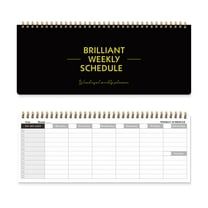 YIBONIKA Weekly & Monthly Planner Organizer - Portable, Wear-Resistant Notebook with Notepad for Students & Office Use, Black