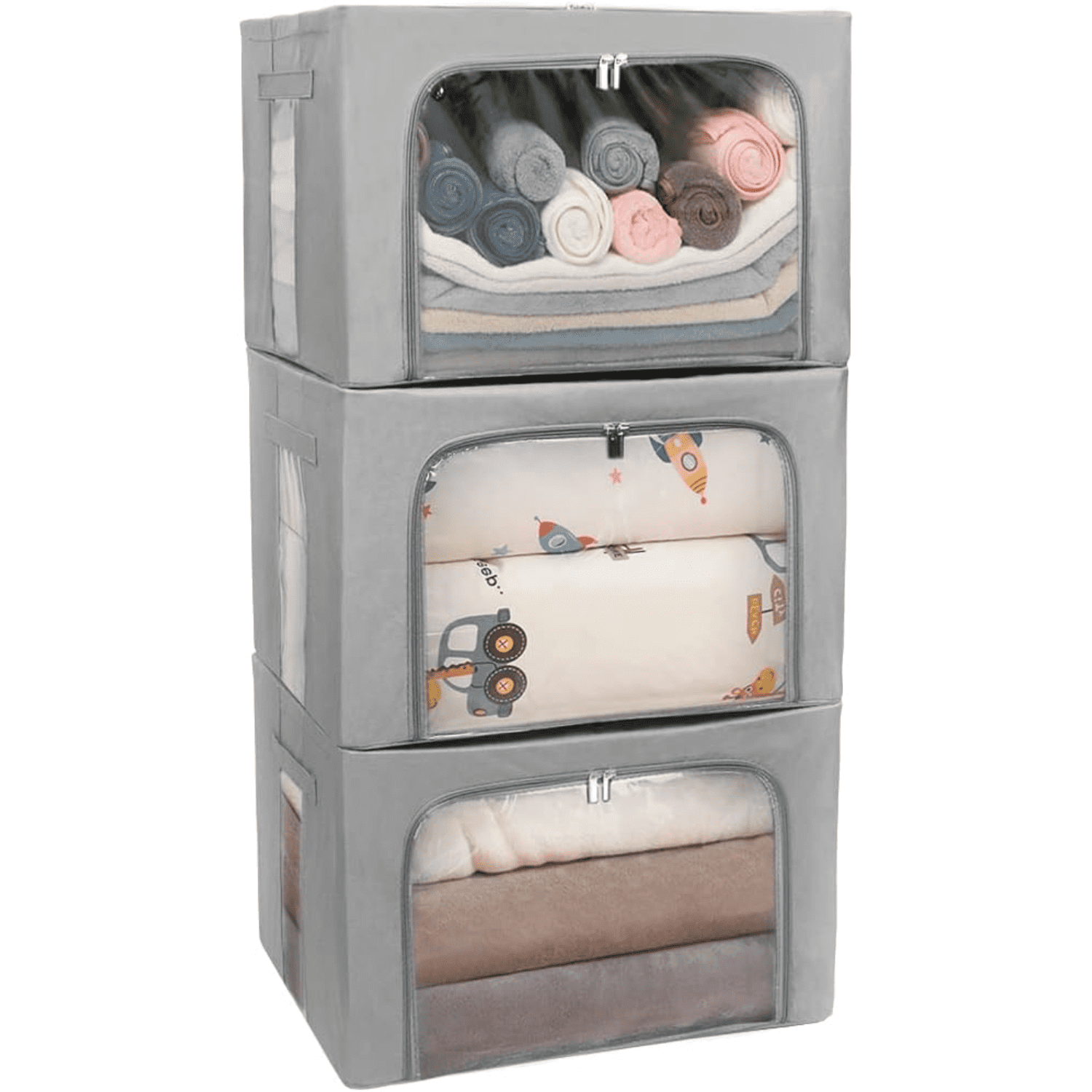 YIBUOINO Stackable Clothes Storage for Clothing Gadgets Steel Frame ...