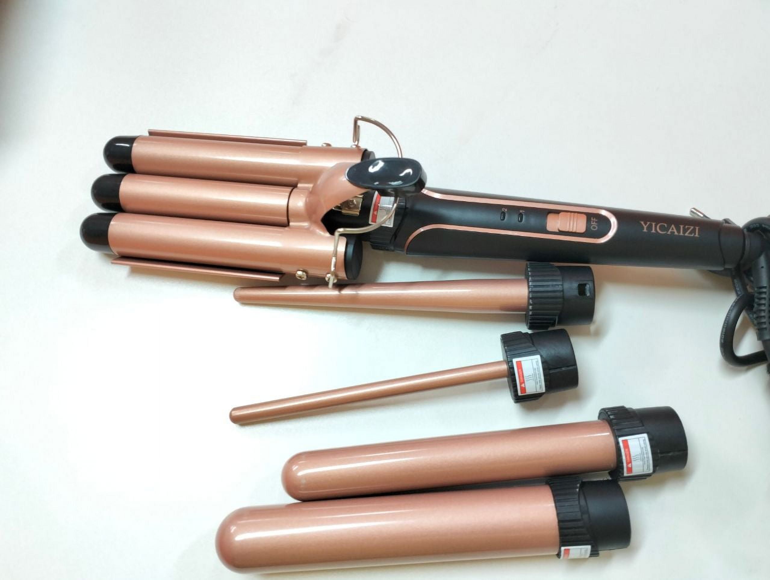 YICAIZI Curling iron set 5 in 1 with 3 barrels curling iron temperature adjustment Quick Heat