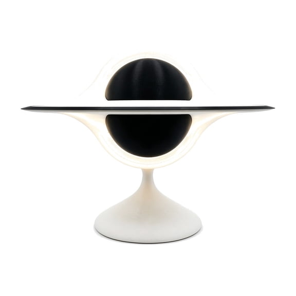 YIDIXING Black Hole LED Table Lamp, Multicolor 3D Printed Spiral Galaxy Night Light, Space Themed Desk Bedside Lamp for Bedroom, Decor and Gift