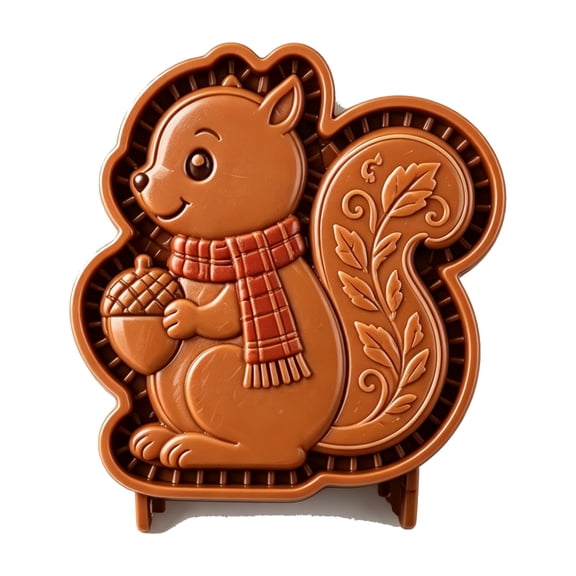 YIDIXING Squirrel Mini Hand Pie Mold, Fall Autumn Squirrel Shaped Dough Press, Pocket Pie Maker for Thanksgiving Baking, Brown