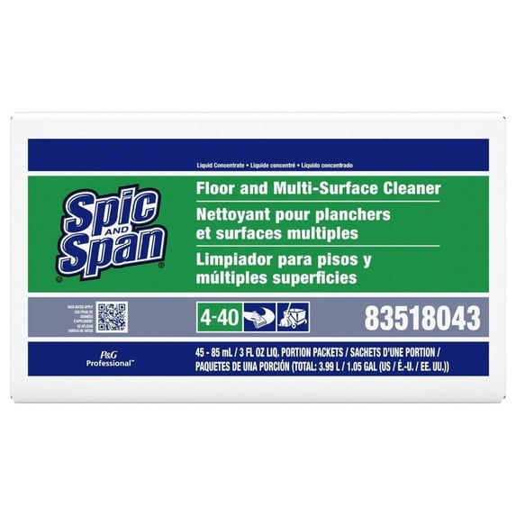 YIDOADFEAP 02011 Floor Cleaner, Spic-n-Span, 3 oz. packs, 45/CT, GN
