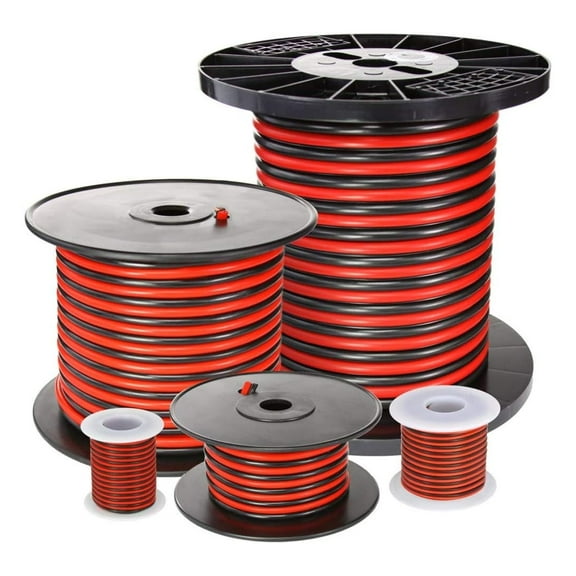 YIDOADFEAP Red/Black Bonded Zip Cord Easy ID Low Voltage Cable (Gauge: 18, Length: 250 ft.)