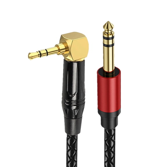 YIEMEEN 1/4inch Instrument Cable 6.35mm Male Stereo Interconnection Cord 3.5mm Line