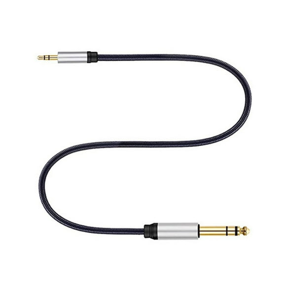 YIEMEEN 1/8 to 1/4 Stereos Cable 3.5mm TRS to 6.35mm Music Cable Guitar to Male Cord Nylon Braideds for Laptop Home Theater
