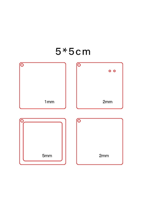 YIEMEEN 1 Set Various Styles Clear Acrylic Keychain Blanks Plastic Transparent Keychain Charm Blank for DIY Projects Crafts