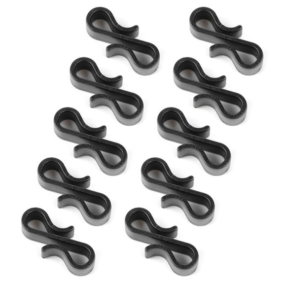 YIEMEEN 10/50Pcs Outdoor Gutter Hooks Plastic Reusable S Hooks Outdoor Light Clips