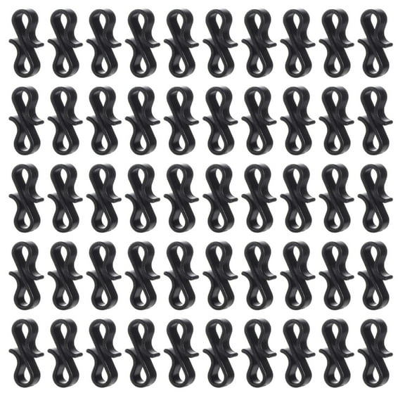 YIEMEEN 10/50Pcs Outdoor Gutter Hooks Plastic Reusable S Hooks Outdoor Light Clips