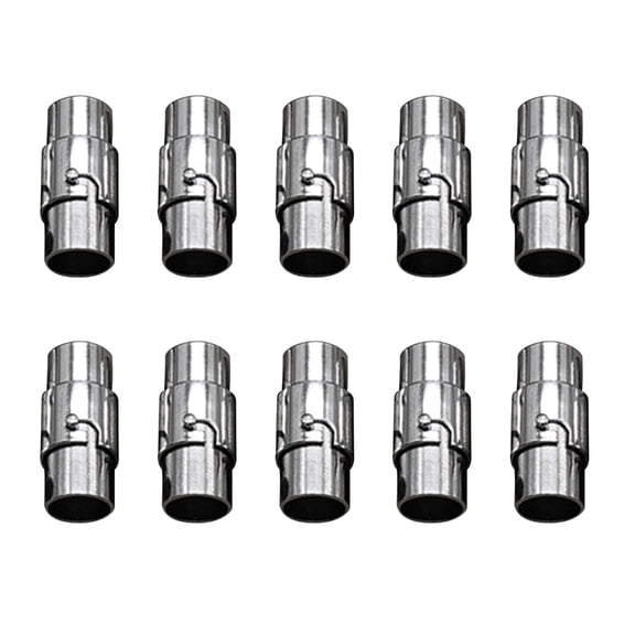 YIEMEEN 10 Pack Copper Magnetic Clasps Cord End Caps Leathers Rope End Caps for Jewelry