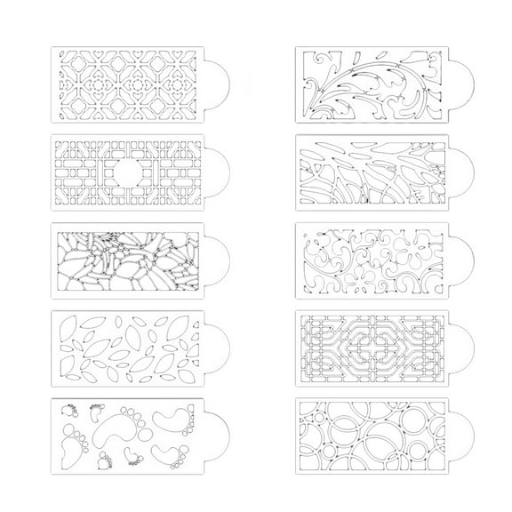 YIEMEEN 10 Pcs Cakes Baking Templates Baking Tool for Cupcake Wedding Cake Decoration