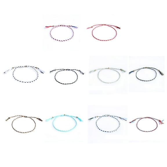 YIEMEEN 10 Pieces Colorful Friendship Bracelet Handmade Bracelet Adjustable Cotton Wristbands Woven Rope Bracelets for Daily