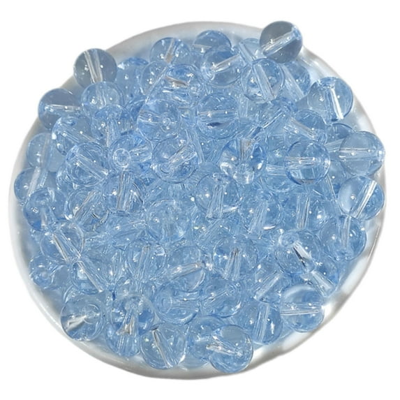 YIEMEEN 100Pcs 8mm Clear Glass Beads For Handmade Necklace Bracelets Jewelry Making Sewing Craft Clothing Embellishment