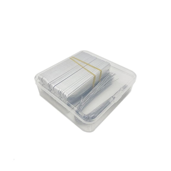 YIEMEEN 100Pcs Aluminum Plant Labels Metal Plant Labels Double Sided Write On Metal Labels Aluminum Tree Labels for Marking