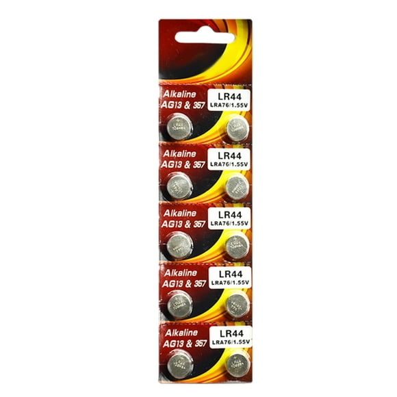 YIEMEEN 10Pcs LR44 Watch Batteries AG13 Button Cell Battery 1.55V A76 357 357A LR1154 Alkaline Coin Battery Replacement for Clock