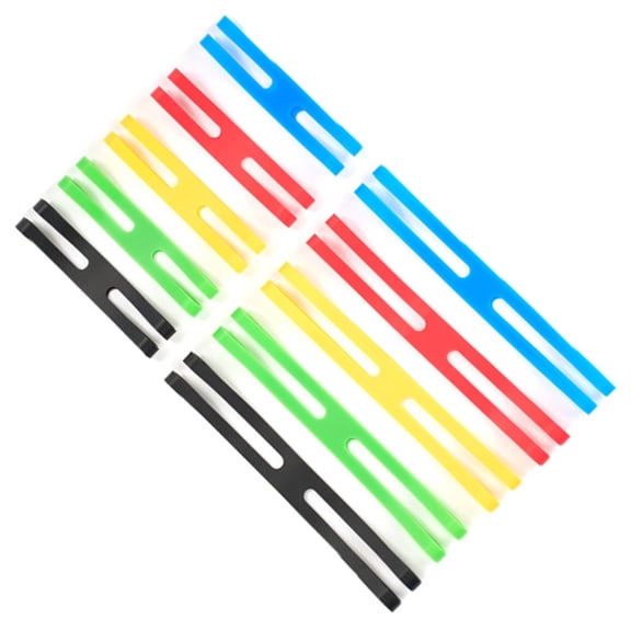 YIEMEEN 10Pcs Silicone Rubber Bands H Bands, 2 Size Multicolors Elastic H Bands Strap for Book Binding, Art Projects and Outdoor