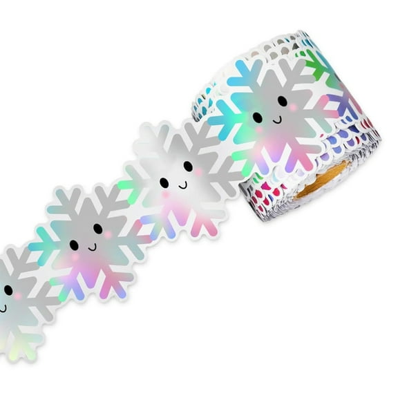 YIEMEEN 10m Snowflake Bulletin Border Trim Bulletin Board Border for School Decoration