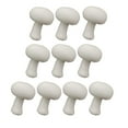 thumbnail image 1 of YIEMEEN 10pcs Pack Realistic White Mushroom Figurines Statues For Home And Garden Use, 1 of 8