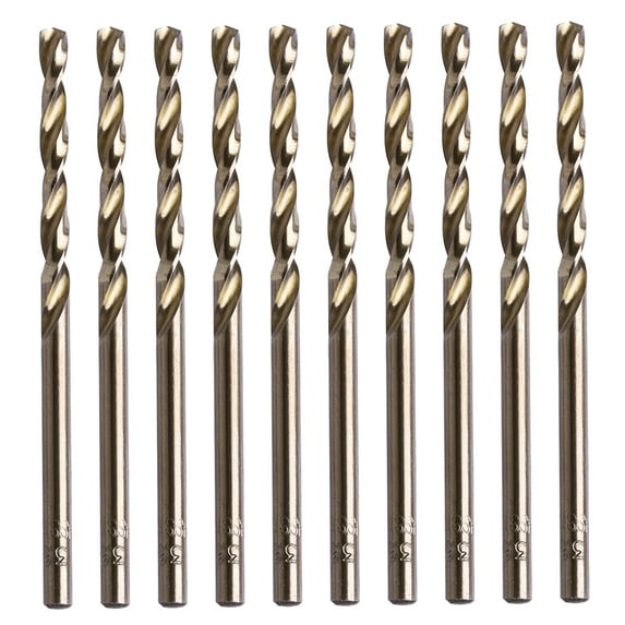 YIEMEEN 10x HSS High Speed Steel Mini Drill Bits for Drilling Holes in Alloy Steel,Nonferrous Metal, cast Iron and Hard Plastics