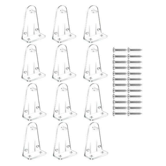 YIEMEEN 12/36Pcs Clear Blind Brackets Plastic Hold Down Brackets Blinds Bottom Holders
