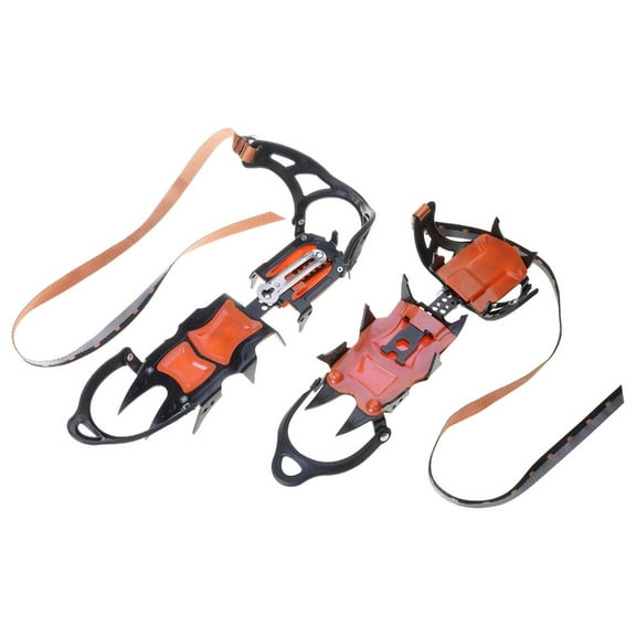 YIEMEEN 12 Teeth Ice Grip Antislip Shoe Ice Traction Slips on Snow Ice Spikes Crampons