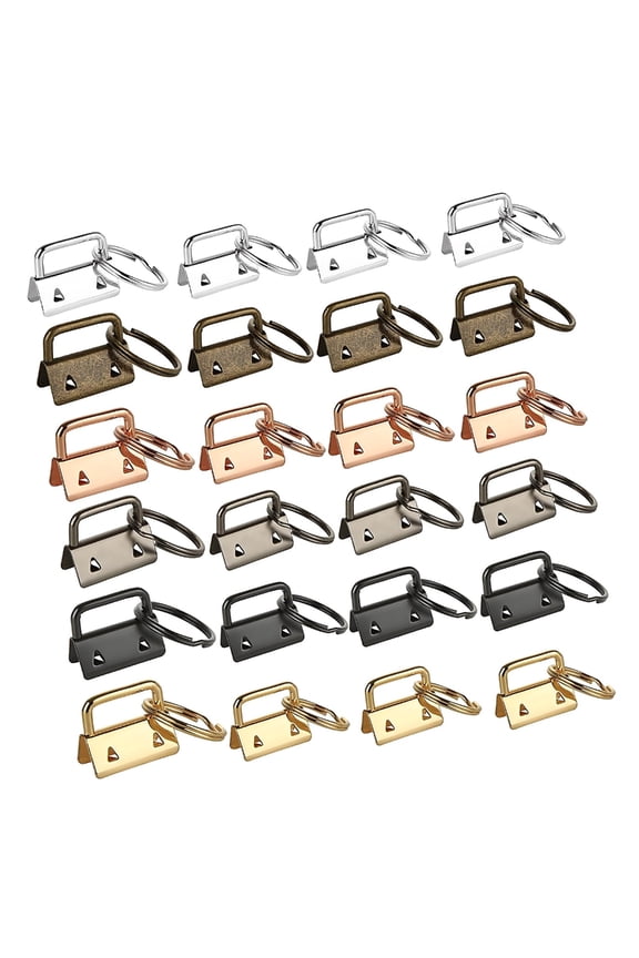 YIEMEEN 150Pcs Key Chain Hardware Set 6 Color 25mm Crafting Fastener Hardware Set