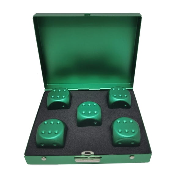 YIEMEEN 16MM Metal 6-Sided Game Dice Set Colors Dice for Board Games and Teaching Math Dice Set Classroom Accessories Dice Set