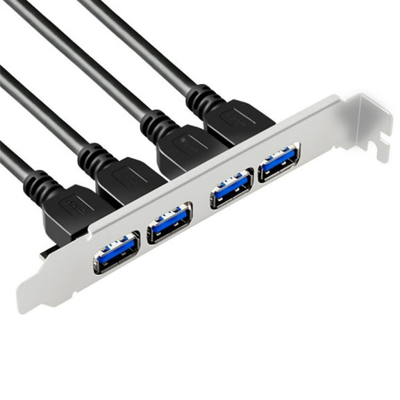 YIEMEEN 19/20Pin 4 Port USB 3.0 Internal HUB For PC Floppy Front Panel Bay Aluminum