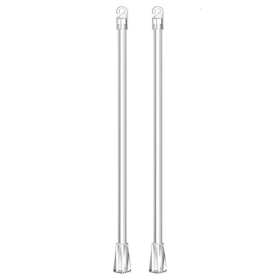 YIEMEEN 2/4/6/8/10Pcs Vertical Blind Pull Rod Wand 30cm Clear Acrylic with Hook and Grip