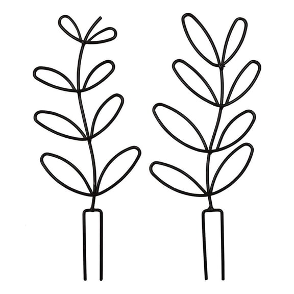 YIEMEEN 2 Pcs Iron Garden Trellis for Climbing Plants 12" Rust Free Vine Plant Metal Support Wire for Potted Plants Holder Rack