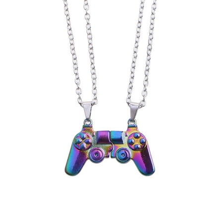 YIEMEEN 2 Pieces/set Magnet Game Controller Necklace for Couple Matching Necklace