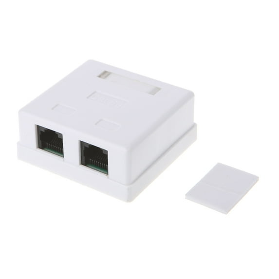 YIEMEEN 2 Port Cat5e RJ45 8P8C Keystone Jacks, Ethernet Wall Jack Punch Down Connector