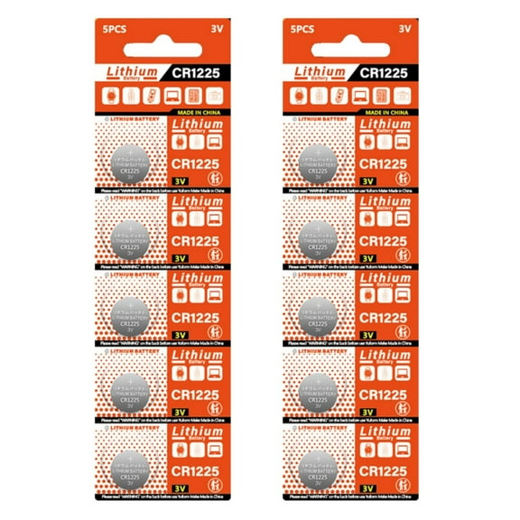 YIEMEEN 2 Sheet CR1225 Button Cells For Garage Door Openers MP3 Players KCR1225/ BR1225