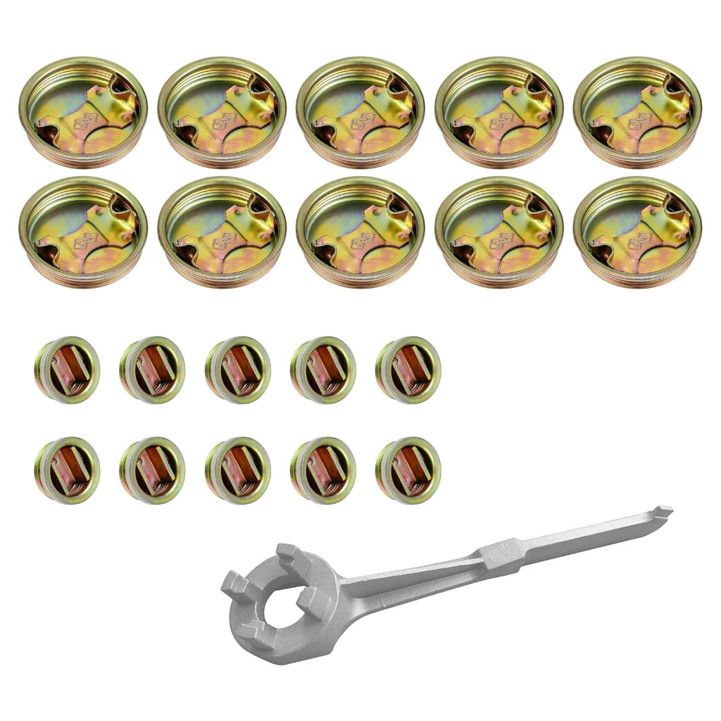 2 Inch Bung Caps YIEMEEN 2 inch 3/4 inch Steel Bung Plug with Gaskets Drum Closure Bung ...