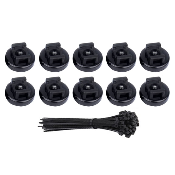 YIEMEEN 20Pcs Sturdy Metal Magnetic Wire Holders With Adjustable Plastic Nylon Straps