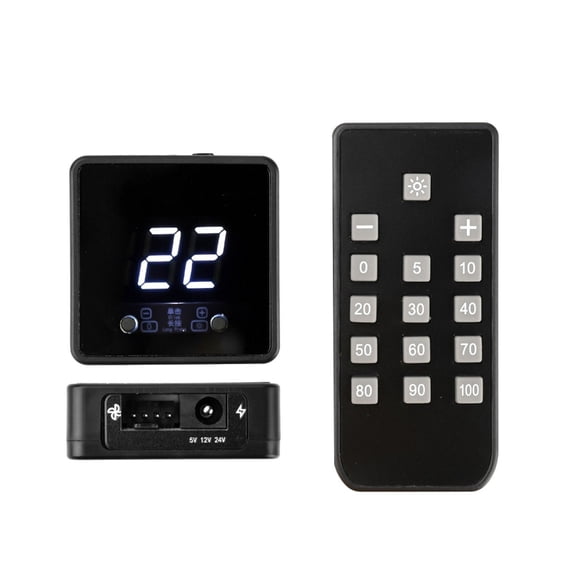YIEMEEN 24V 12V 5V Fan Speed Controller With Digital Display Remote Fast Charging