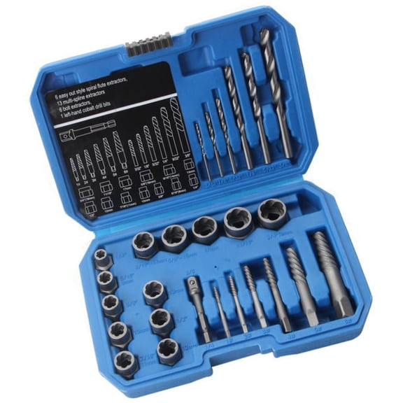 YIEMEEN 26pc Bolt Nut Screw Removal Set Alloy Steel Drill Bit Durability Portable Tool C