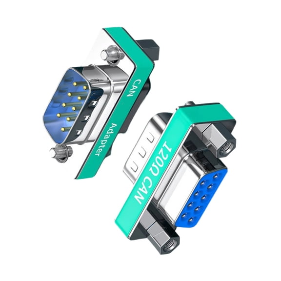 YIEMEEN 2PCS Male Female DB9pin Adapters Instantly Data Transfer 120Ω Resistor